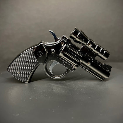 BLACK/CHROME LASER HANDGUN