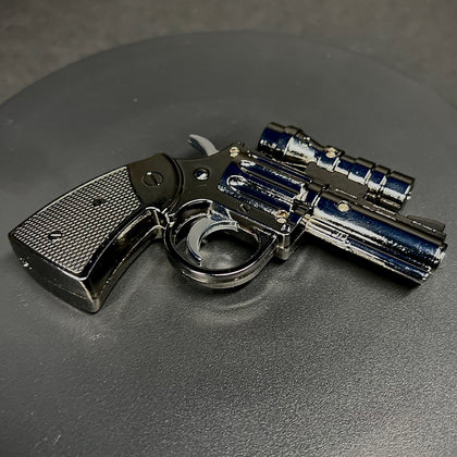 BLACK/CHROME LASER HANDGUN