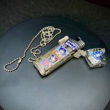 LIGHT UP HAPPY SPACE KEYCHAIN (PURPLE KITTEN) (CLEAR)