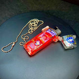 LIGHT UP HAPPY SPACE KEYCHAIN (PURPLE KITTEN) (CLEAR)