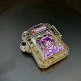 LIGHT UP KUROMI (PURPLE KITTY) CLEAR/CHROME (DURABLE)