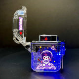 LIGHT UP KUROMI (PURPLE KITTY) CLEAR/CHROME (DURABLE)